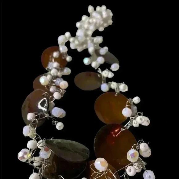Freshwater Pearls, White Beads & Seashells on this beautiful Wrap Necklace - Picture 6 of 6